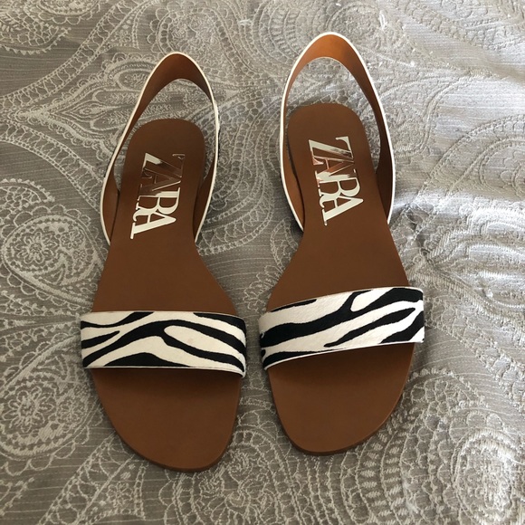 zara zebra sandals